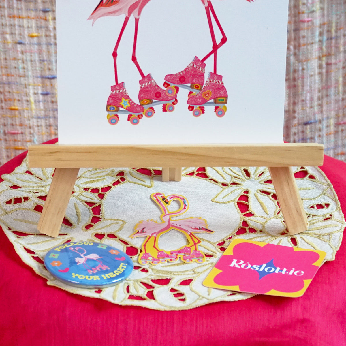Flamingo Lovers A5 Print