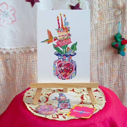 Cake Flower A5 Print