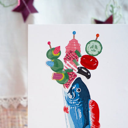 Fish Cocktail A5 Print