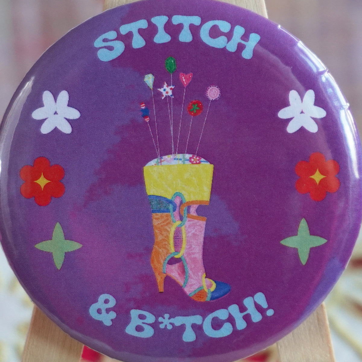 Stitch & B*tch Badge